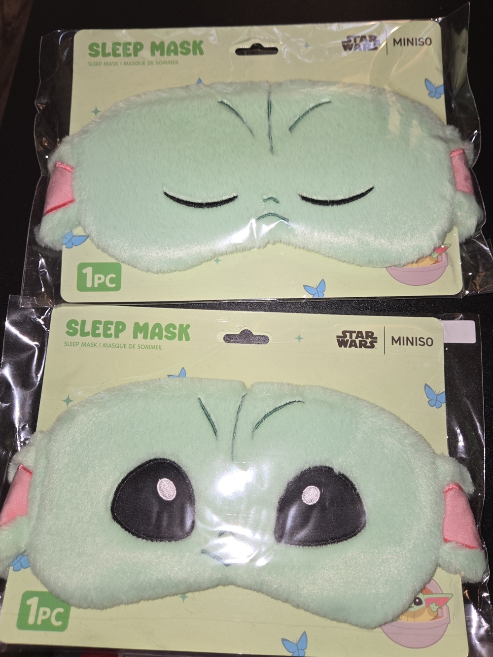 MINISO × Star Wars Grogu Plush Sleep Mask Set